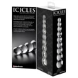 Icicles No. 2 - gömbös üveg dildó (átlátszó)