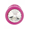 DIOGOL Anni - fehér köves análkúp - pink (2,5cm)