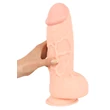 Huge Zone - tapadótalpas, herés GIGA dildó (25cm) - natúr