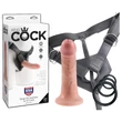 King Cock Strap-on 6 - felcsatolható dildó - natúr