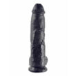 King Cock 10 herés dildó (25 cm) - fekete