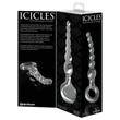 Icicles No. 67 - gömbös üveg dildó (átlátszó)