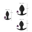 Black Velvets - szilikon anál plug szett (3 részes) - fekete