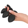 Black Velvets - anál plug szett (4 részes) - fekete