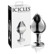 Icicles No. 25 - kúpos, üveg anál plug (átlátszó)