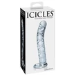 Icicles No. 60 - hálós, péniszes üveg dildó (áttetsző)