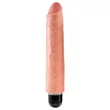King Cock 10 Stiffy - vízálló, élethű vibrátor (25cm) - natúr