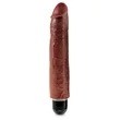King Cock 10 Stiffy - vízálló, élethű vibrátor (25cm) - barna