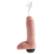 King Cock 8 - élethű spriccelő dildó (20cm) - natúr