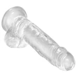 King Cock Clear 7 - tapadókorongos, herés dildó (18cm)