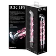 Icicles No. 19 - gyöngyös, üveg G-pont vibrátor (áttetsző-pink)