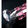 Icicles No. 19 - gyöngyös, üveg G-pont vibrátor (áttetsző-pink)