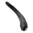 King Cock 16 Tapered - élethű dupla dildó (41cm) - fekete