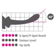 Icicles No. 89 - G+P-pont üveg dildó (kék)