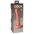 King Cock Elite 7- tapadótalpas, élethű dildó (18cm) - natúr