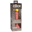 King Cock Elite 6 - tapadótalpas, élethű vibrátor (15cm) - natúr