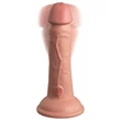 King Cock Elite 6 - tapadókorongos vibrátor (15cm) - natúr