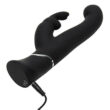 Happyrabbit G-spot - akkus, vízálló, csiklókaros bólogató vibrátor (fekete)