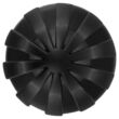 ANOS - szuperpuha, bordázott anál dildó - 7cm (fekete)