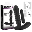Black Velvets redős vibrátor - közepes (fekete)