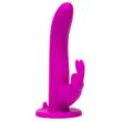 Happyrabbit Strap-On - nyuszis felcsatolható vibrátor (lila)