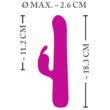 XOUXOU - akkus, forgó gyöngyös, csiklókaros vibrátor (pink)