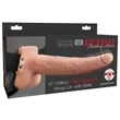 Fetish Strap-On 9 - akkus, felcsatolható, üreges vibrátor (natúr)