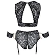 Cottelli Bondage Plus Size - csipke melltartó szett (fekete)