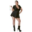 Cottelli Plus Size - szexi rendőrnő ruha jelmez (fekete)