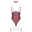 Cottelli - kockás body szett (piros)
