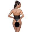 Cottelli Party - fényes, nyakpántos body (fekete)