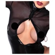 Noir - fényes body átlátszó betéttel (fekete)