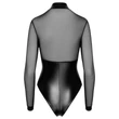 Noir - fényes body átlátszó betéttel (fekete)
