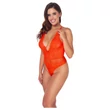 Cottelli - keresztpántos csipke body (piros)