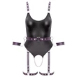 Cottelli - nyitott bondage body bilincsekkel (fekete)