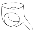 LATEX - alsó külső dildóval - fekete (S-L)