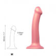 Strap-on-me Metallic Shine M - bőrbarát dildó - közepes (metál pink)