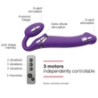Strap-on-me M - felcsatolható vibrátor pánt nélkül (lila)