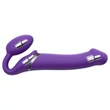 Strap-on-me M - felcsatolható vibrátor pánt nélkül (lila)