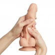Strap-on-me XL - kétrétegű, talpas, élethű dildó (natúr)
