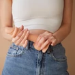 Strap-on-me XL - kétrétegű, talpas, élethű dildó (natúr)