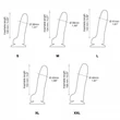 Strap-on-me XL - kétrétegű, talpas, élethű dildó (fekete)