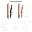 Strap-on-me Swith Realistic S - 2in1 szilikon dildó (fekete)