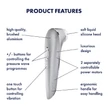 Satisfyer Luxury High Fashion - léghullámos csiklóizgató (ezüst)