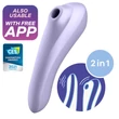 Satisfyer Dual Pleasure - okos léghullámos 2in1 vibrátor (lila)