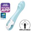 Satisfyer Air Pump Vibrator 5 - okos, akkus pumpálható vibrátor (kék)