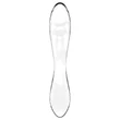 Satisfyer Dazzling Crystal 1 - kétvégű üveg dildó (átlátszó)