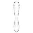 Satisfyer Dazzling Crystal 1 - kétvégű üveg dildó (átlátszó)