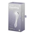 Satisfyer Dazzling Crystal 1 - kétvégű üveg dildó (átlátszó)