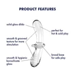 Satisfyer Double Crystal - kétvégű üveg dildó (átlátszó)